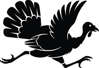 Thanksgiving turkey vector art of turkey running fast for thanksgiving holiday celebration design and decoration vector