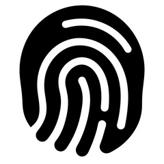 Fingerprint icon showing security and safety verification for identity access management