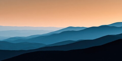 Fototapeta premium Majestic mountain range during sunset glow