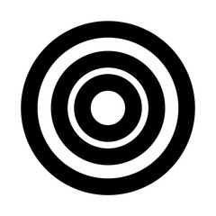 Concentric Circles in Black and White Creating a Bullseye Effect Design