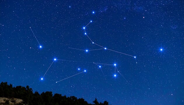 Night Sky Constellation Taurus. - Powered by Adobe