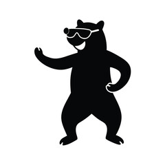 bear with headphones