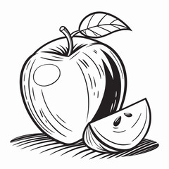 Apple Icon Flat Graphic Design and vector