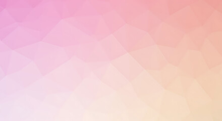 Modern Polygonal Abstract Background with Gradient of Pink, Peach, and Soft Yellow Colors Creating a Calming and Geometric Design, Perfect