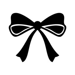 Elegant Bow Silhouette with Ribbon Detail for Gift Decorating and Celebration