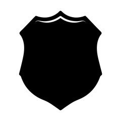 Black and White Shield Shape Vector Graphic Ideal for Custom Designs