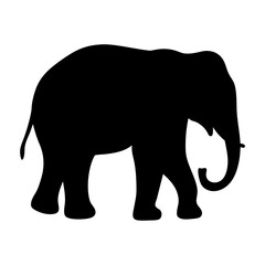 Silhouette of a majestic elephant standing peacefully in its natural habitat