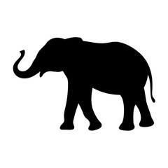 A captivating silhouette of an elephant walking, a symbol of majestic wildlife