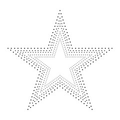Festive dotted star vector illustration