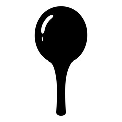Abstract Black Form resembling a Liquid Drop or a Stylized Tree