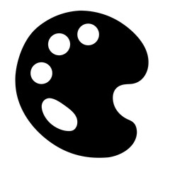 Fototapeta premium Artistic palette icon showing creativity and the tools of an artist