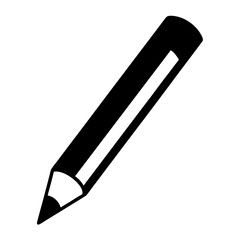 Simple minimalist design of a black and white pencil writing instrument