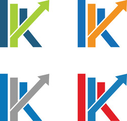 K letter finance icon