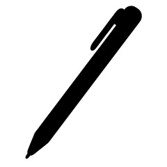 Black marker icon on a white background perfect for writing and drawing