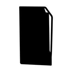 Simple Black and White Vector Graphic of a Paper Document with Folded Corner