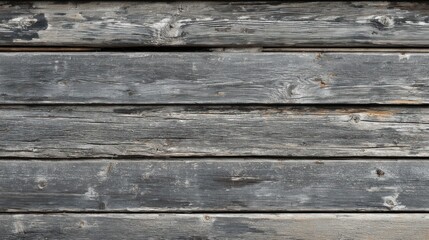 Fototapeta premium Weathered grey wood planks create a textured, horizontal backdrop