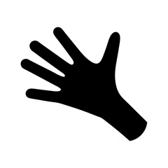 Obraz premium A simple hand illustration in silhouette with fingers spread widely apart