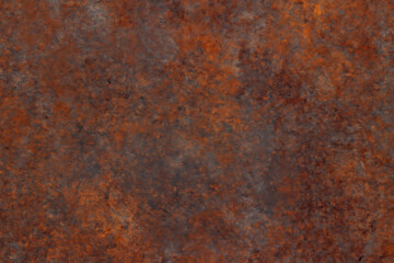 Close up of weathered rusty metal surface with varied textures