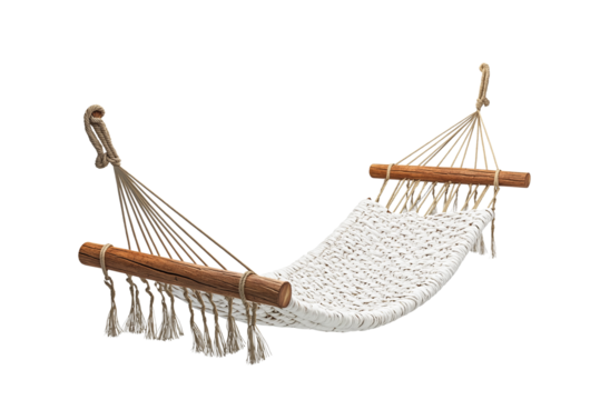 Hammock by the seaside isolated on transparent background