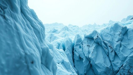 Fototapeta premium Glaciers with their intricate textures serve as frozen archives that encapsulate essence of time unv