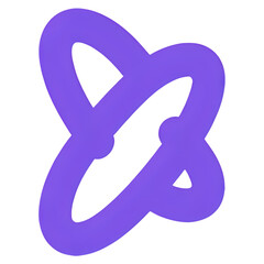 Abstract purple knot design against a black background