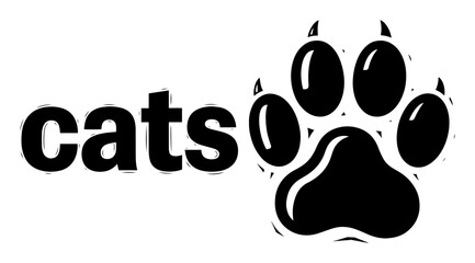 Cats Paw Vector - Bold Cat Paw Emblem