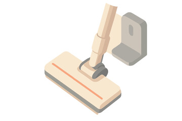 Modern vacuum cleaner head and handle with wall mount