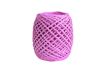 A spool of pink twine isolated on transparent background