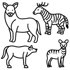set of animals vector illustration