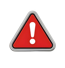 Caution warning sign icon with exclamation mark