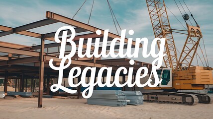 Art for Poster, Marketing, Advertising, Advertisement, with the Inscription "Building Legacies", Abstract Image, Format 9:16 and 16:9