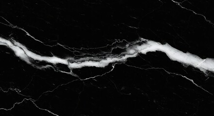 Elegant Black Marble Texture Background with White Veins, Seamless Tiles Background for Modern...