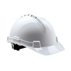 Fototapeta premium Side view of A new white safety helmet