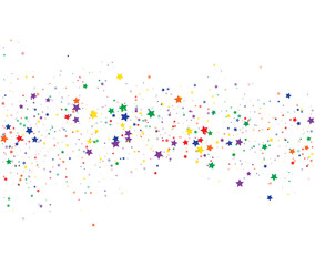 Colorful Star Confetti Vector For Birthday Carnival Party Celebration