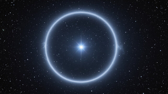 Celestial Halo Diffusing into Starry Void