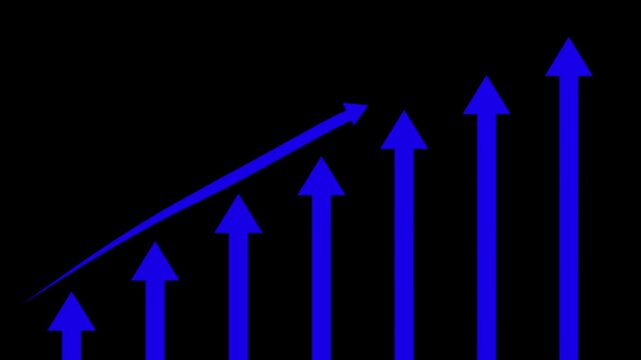 downward trend chart with tall vertical arrows symbolizing economic loss, financial crisis, market downturn, poor performance, decreasing growth, business decline, unstable conditions.