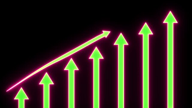 downward trend chart with tall vertical arrows symbolizing economic loss, financial crisis, market downturn, poor performance, decreasing growth, business decline, unstable conditions.
