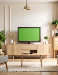 Modern living room with TV