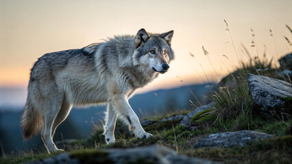 Obraz premium wolf in the woods