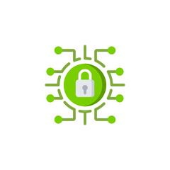 Technology and Security Icons – Safety, Protection, Privacy, Lock, Unlock, Cybersecurity, Digital Protection, AI Security, Surveillance, and Data Safety Illustrations