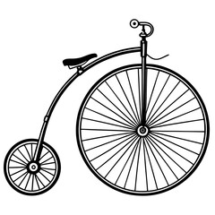 vintage bicycle vector illustration