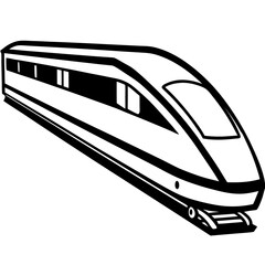 train on white background