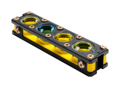 Measuring precision with level tool in workshop environment, isolated on transparent background, png
