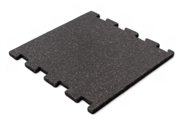 "Interlocking rubber floor tile with transparent background