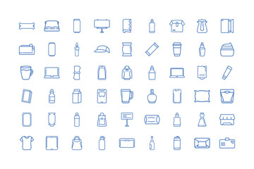 Vector art of set of various objects and items icons
