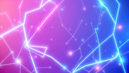 Vibrant abstract background featuring glowing lines and connected dots, representing modern technology, data networks, and digital communication. Ideal for futuristic concepts.