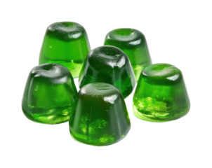 Green gelatin desserts kitchen food, isolated on transparent background, png