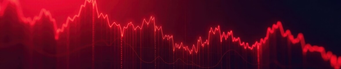 Sharp downward trend line on graph, red color, slump, business, chart