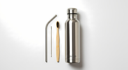Sustainable Travel Essentials: Eco-Friendly Bathroom Kit & Reusable Water Bottle