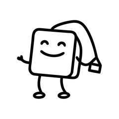 Eraser Character. Friendly mascot for school supplies and education branding